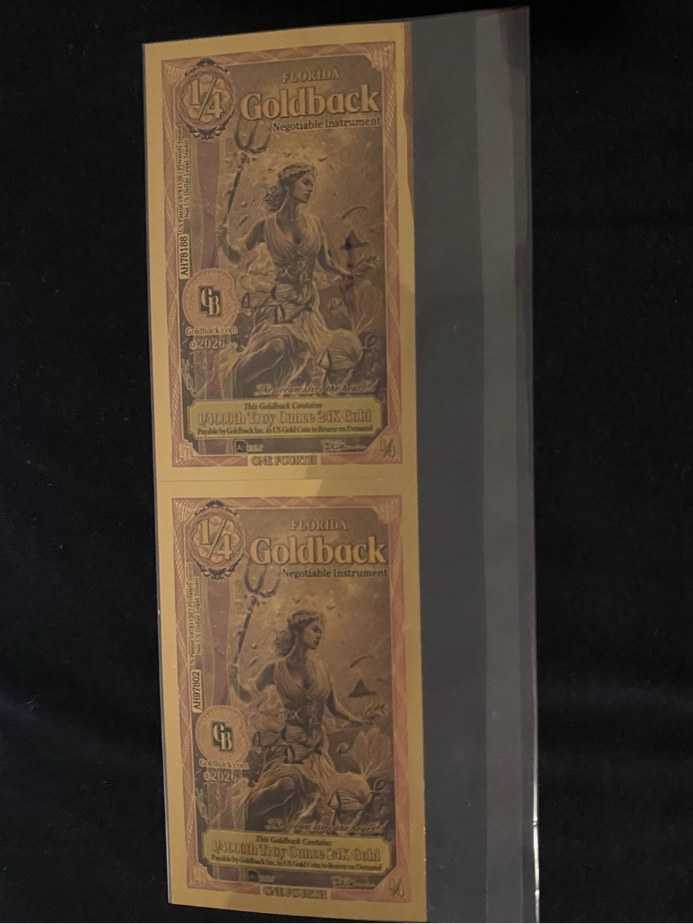 2026 Florida 1/4 Goldback (2pcs)